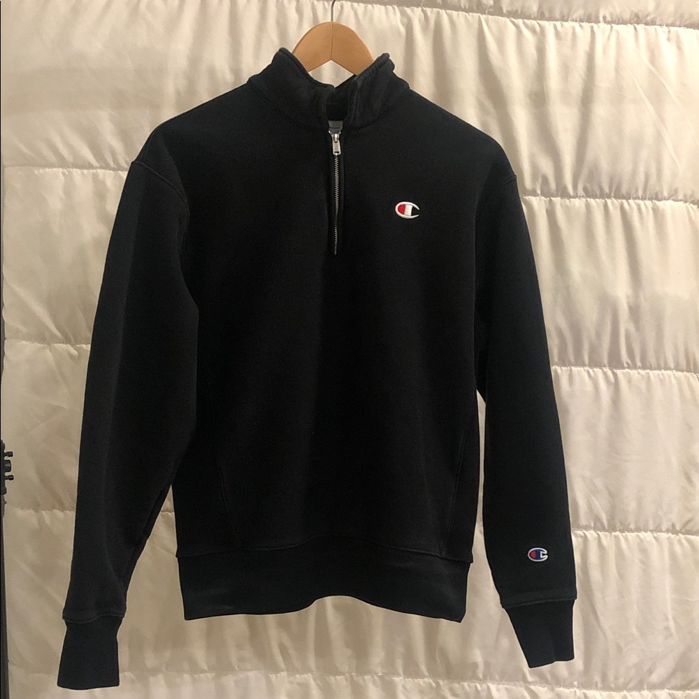 Champion Men's Black Zip-Up Sweater